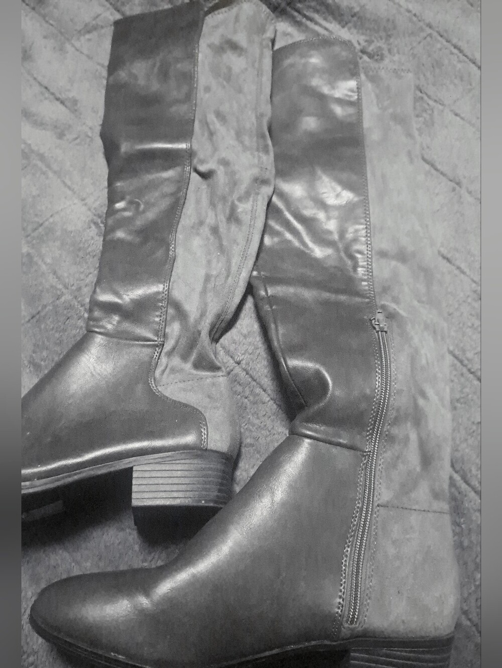 Ladies Gray Over The Knee Boots